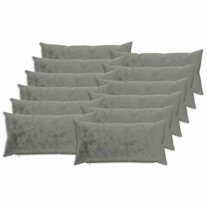 vidaXL Cushion Cover 12 pcs HEERLEN Dark Grey 40 x 80 cm Flannel 2