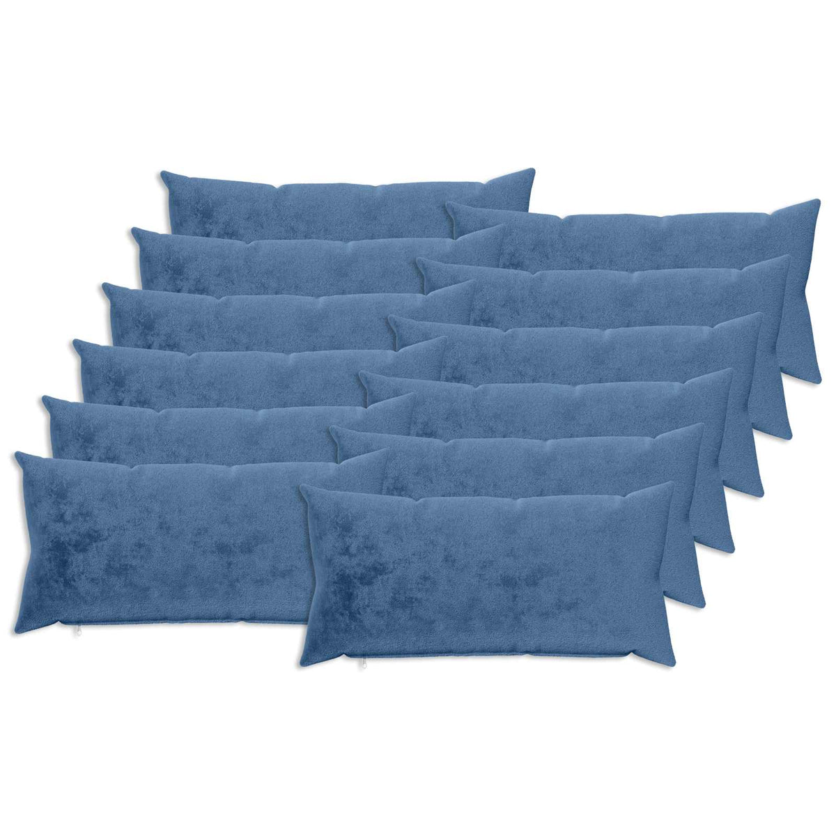 vidaXL Cushion Cover 12 pcs HEERLEN Light Blue 40 x 80 cm Flannel 2