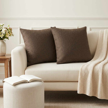 Throw Pillow HEERLEN Fabric 6 pcs 50 x 50 cm Brown