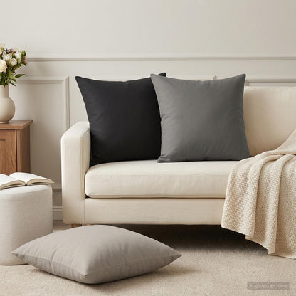 Throw Pillow HEERLEN Polyester 6 pcs 45 x 45 cm Anthracite