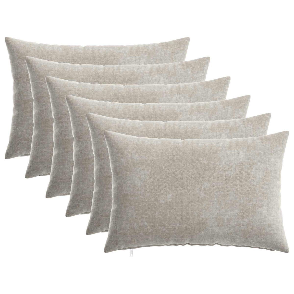 vidaXL Cushion Cover 6 pcs HEERLEN Light Grey 50 x 70 cm 2