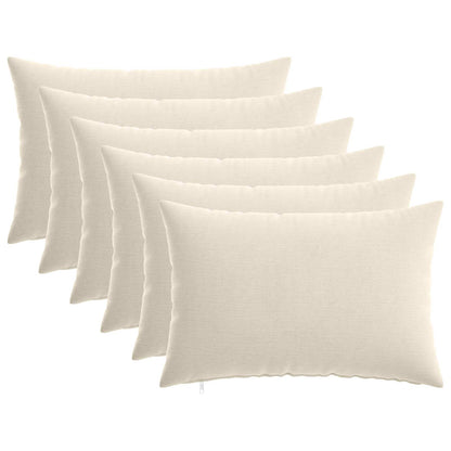 vidaXL Cushion Cover 6 pcs HEERLEN Cream 50 x 70 cm Chenille Fabric 2