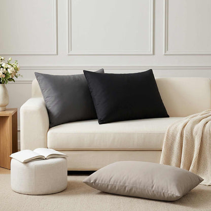 Throw Pillow HEERLEN Polyester 2 pcs Anthracite 50 x 80 cm