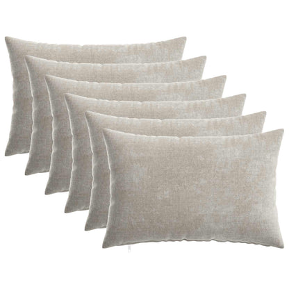 vidaXL Cushion Cover 6 pcs HEERLEN Light Grey 50 x 75 cm 2