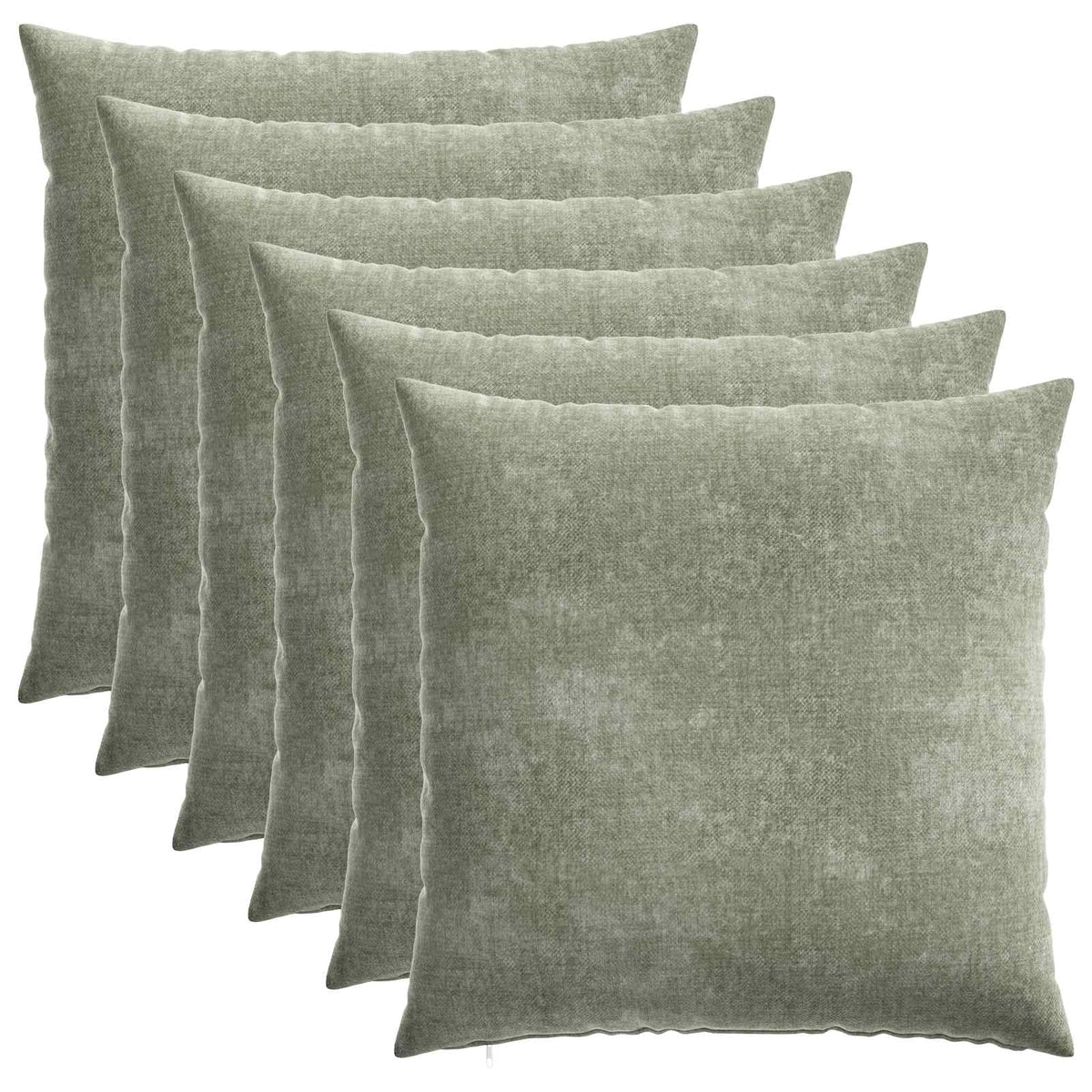 Cushion Cover HEERLEN Green Chenille Fabric