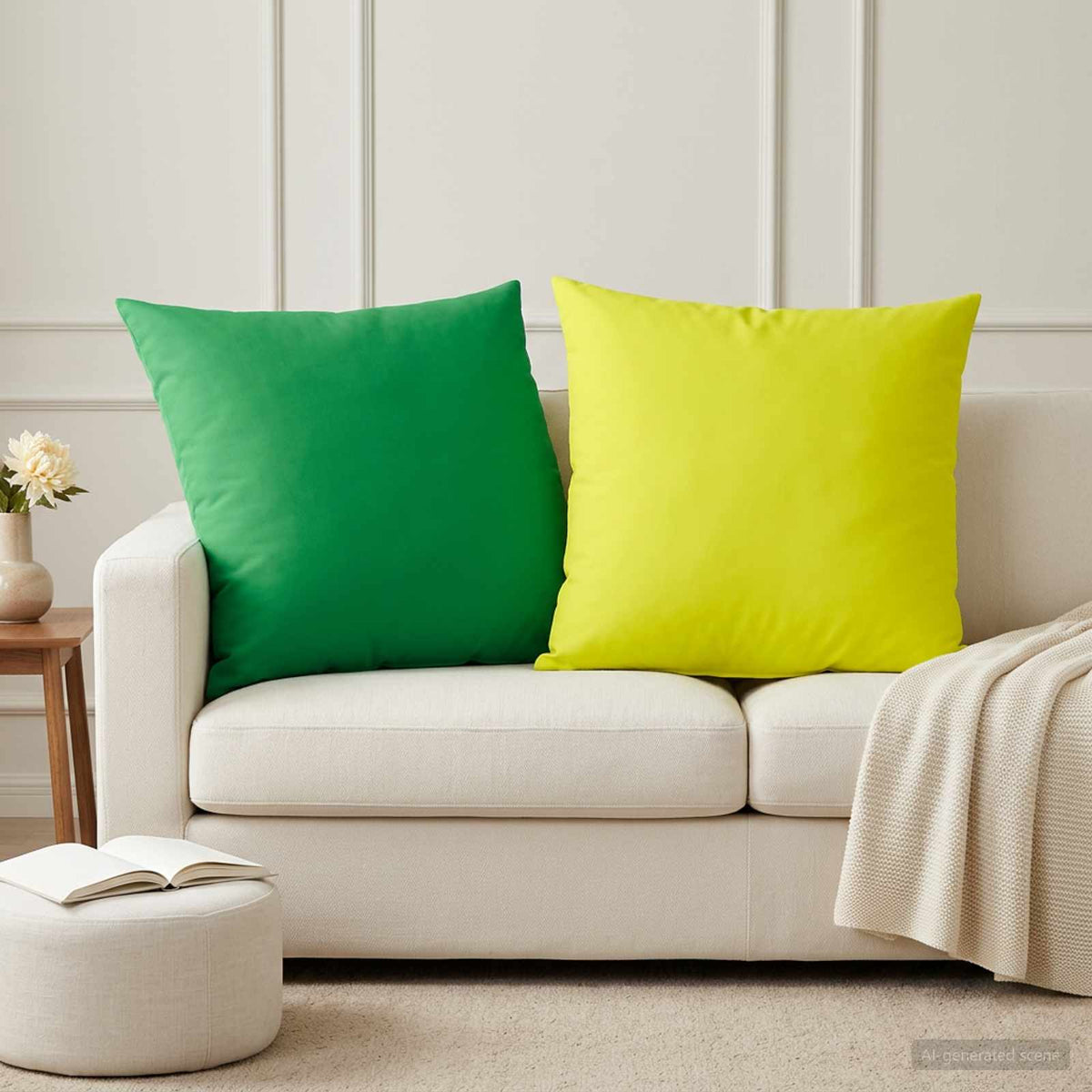Throw Pillow HEERLEN Polyester 2 pcs Bright Green 65 x 65 cm