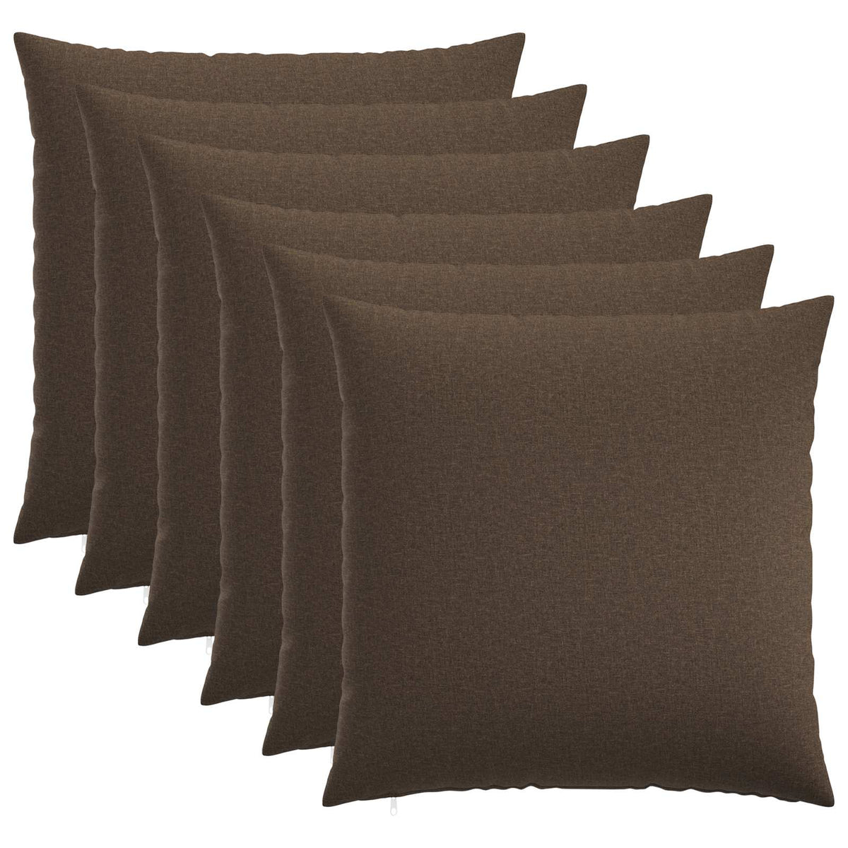 vidaXL Cushion Cover 6 pcs HEERLEN Taupe 80 x 80 cm Fabric 2