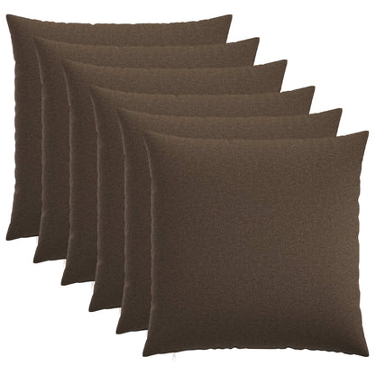 vidaXL Cushion Cover 6 pcs HEERLEN Taupe 80 x 80 cm Fabric 2