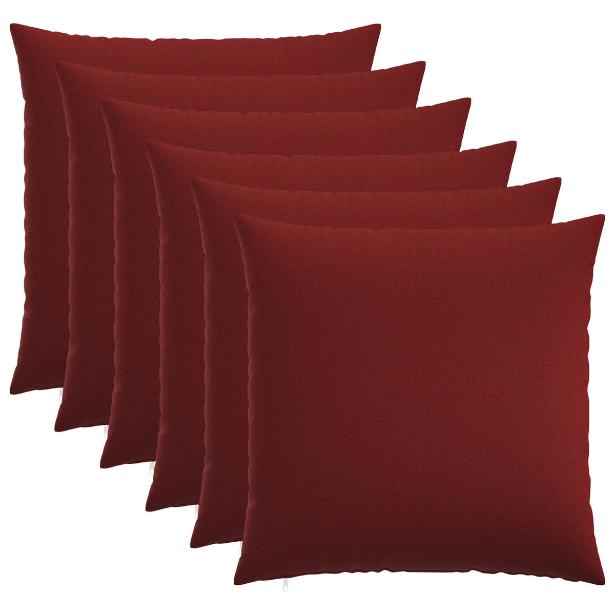 vidaXL Cushion Cover 6 pcs HEERLEN Wine Red 80 x 80 cm Fabric 2