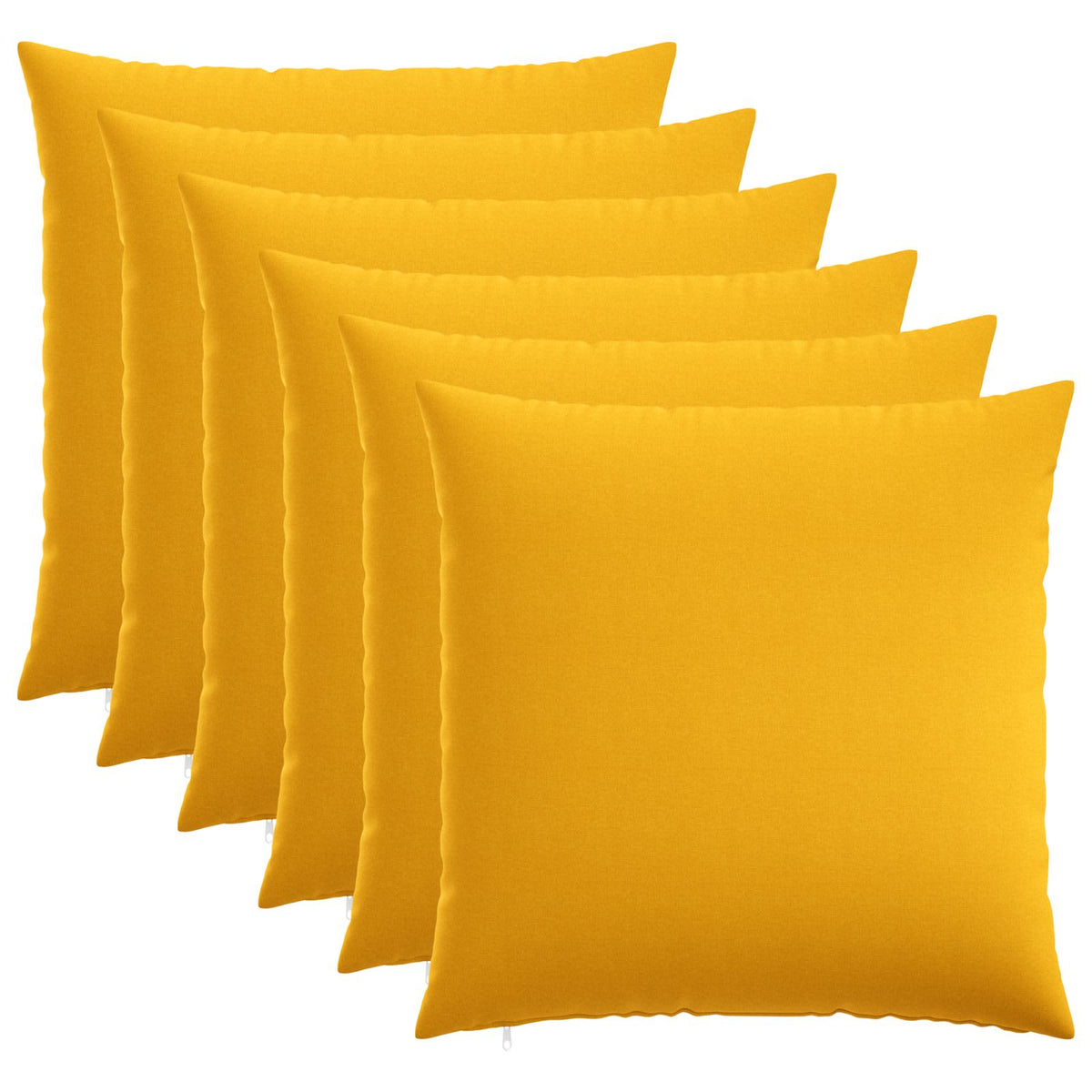 vidaXL Cushion Cover 6 pcs HEERLEN Light Yellow 80 x 80 cm Fabric 2
