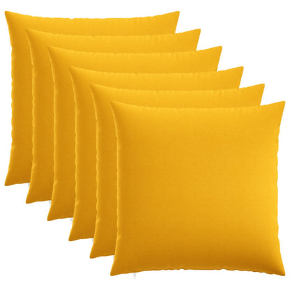 vidaXL Cushion Cover 6 pcs HEERLEN Light Yellow 80 x 80 cm Fabric 2