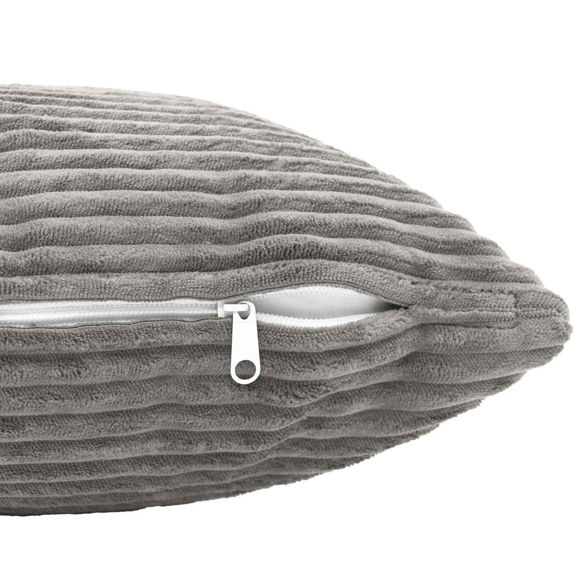 Cushion Cover HEERLEN Corduroy 6 pcs Light Grey 80 x 80 cm