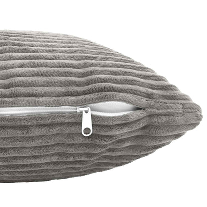 Cushion Cover HEERLEN Corduroy 6 pcs Light Grey 80 x 80 cm