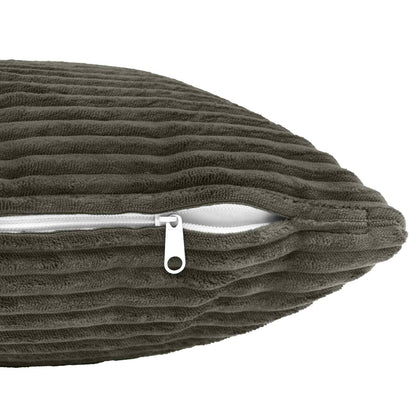 Cushion Cover HEERLEN Corduroy 6 pcs Anthracite 80 x 80 cm