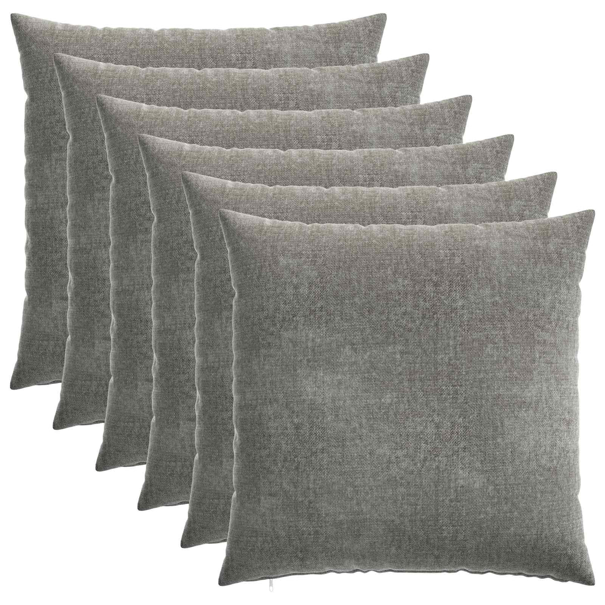 vidaXL Cushion Cover 6 pcs HEERLEN Dark Grey 80 x 80 cm 2