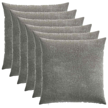vidaXL Cushion Cover 6 pcs HEERLEN Dark Grey 80 x 80 cm 2