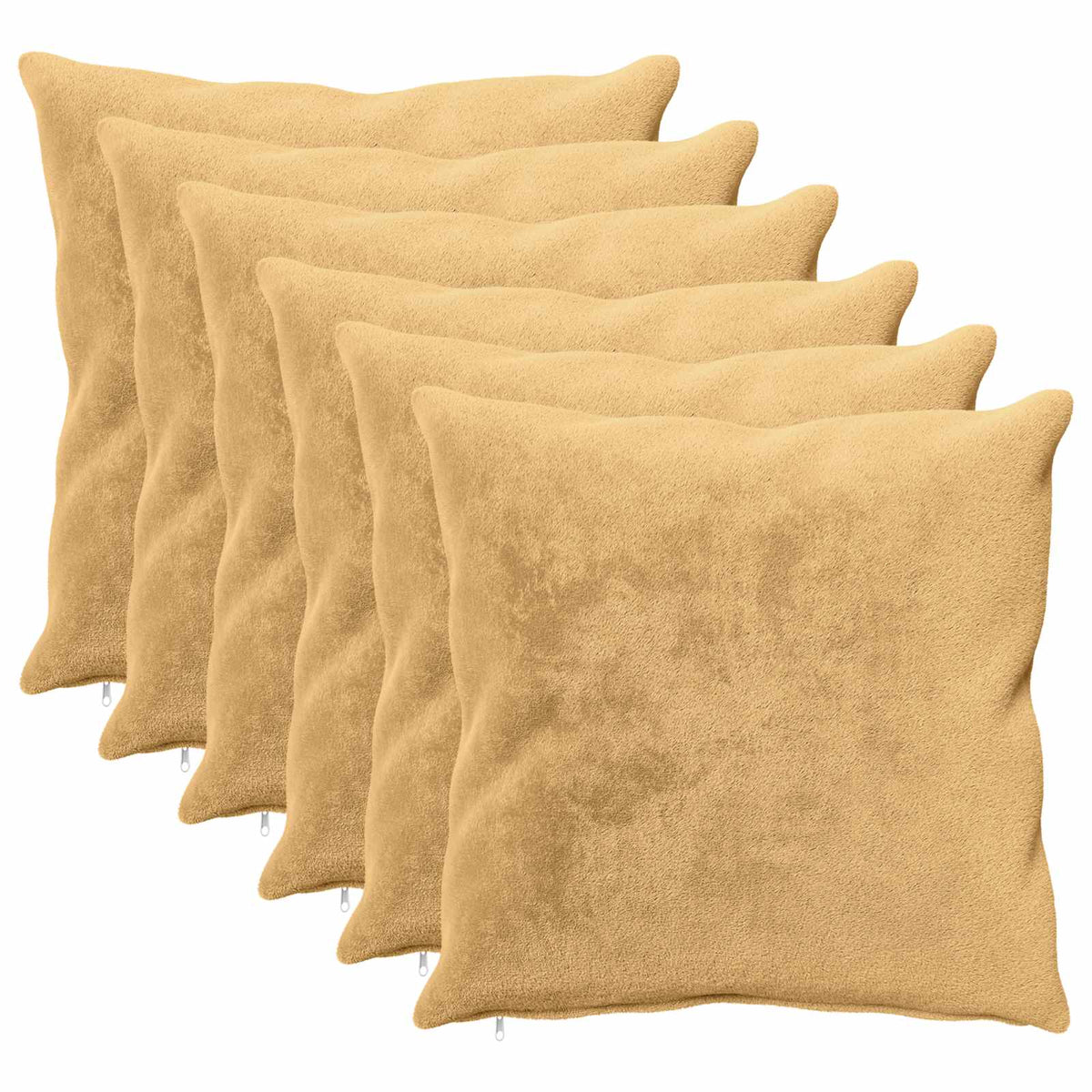 vidaXL Cushion Cover 6 pcs HEERLEN Taupe 80 x 80 cm Flannel 2