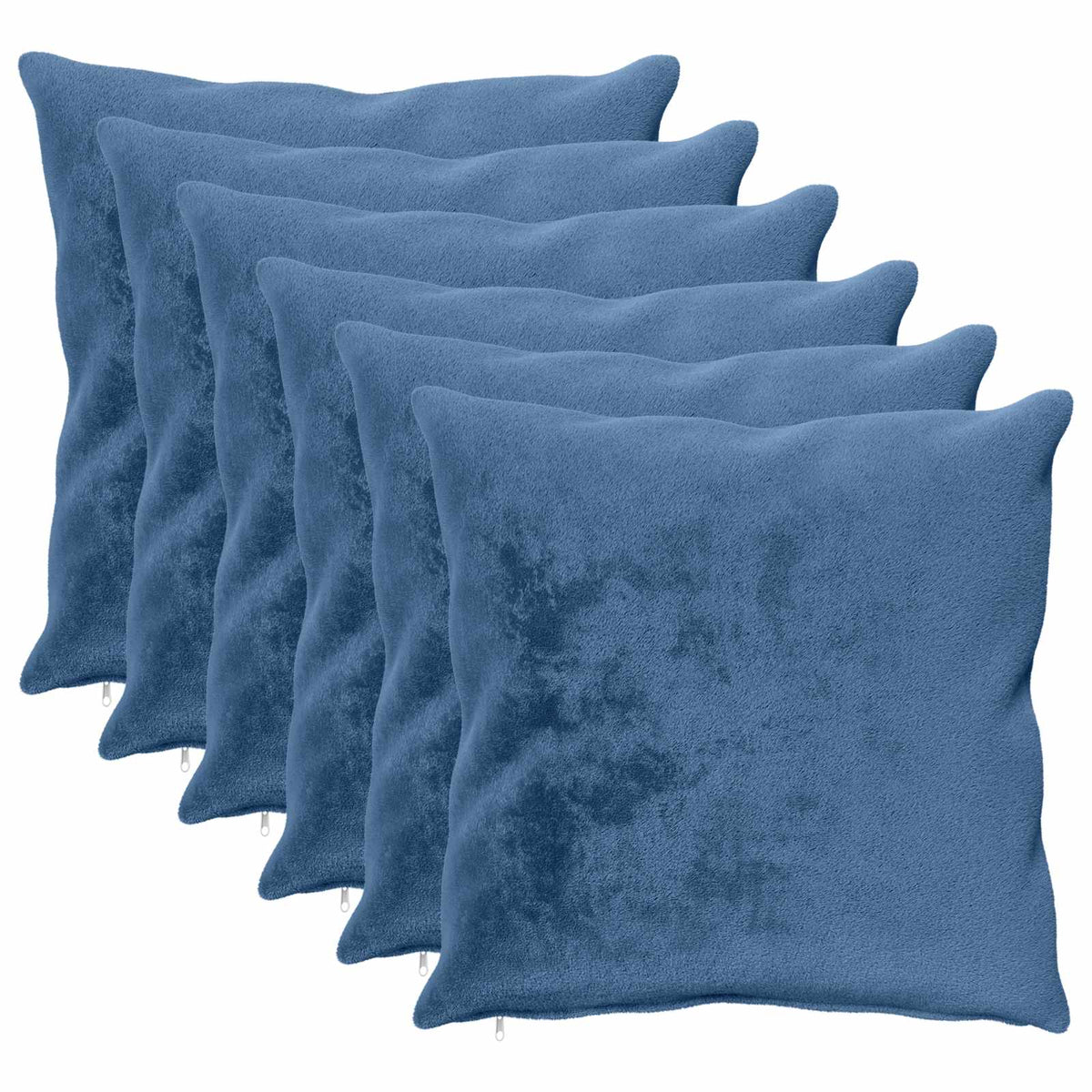 vidaXL Cushion Cover 6 pcs HEERLEN Light Blue 80 x 80 cm Flannel 2