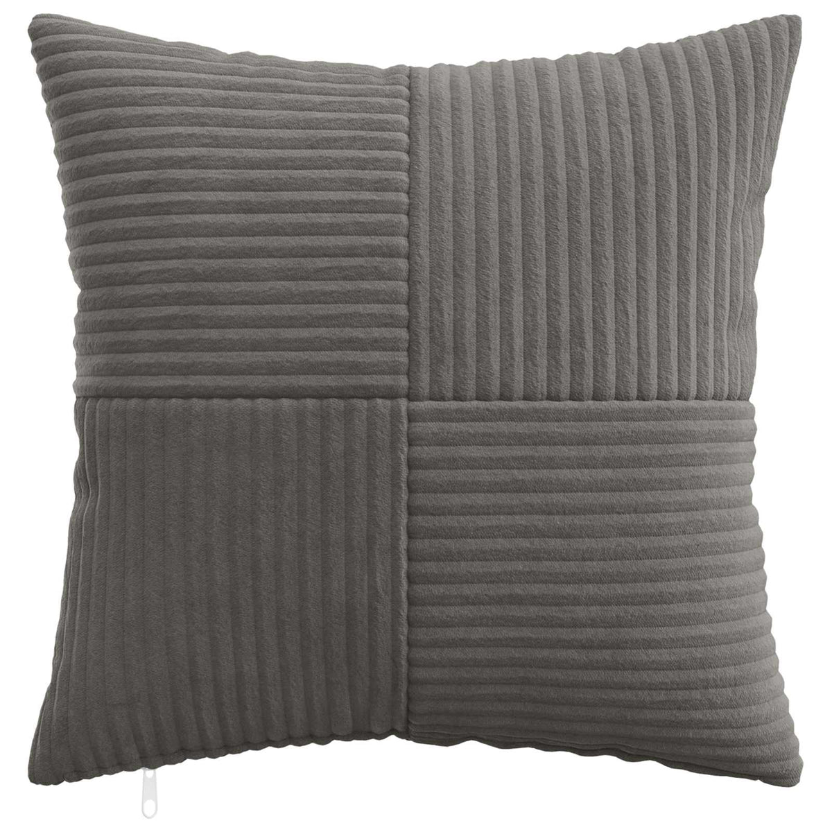 Cushion Cover ALMELO 45 x 45 cm Corduroy 12 pcs Dark grey