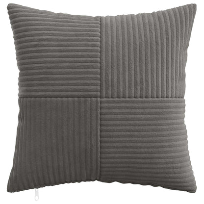 Cushion Cover ALMELO 45 x 45 cm Corduroy 12 pcs Dark grey