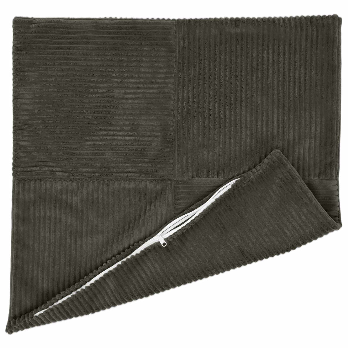 Cushion Cover ALMELO 80 x 80 cm Corduroy 6 pcs Anthracite
