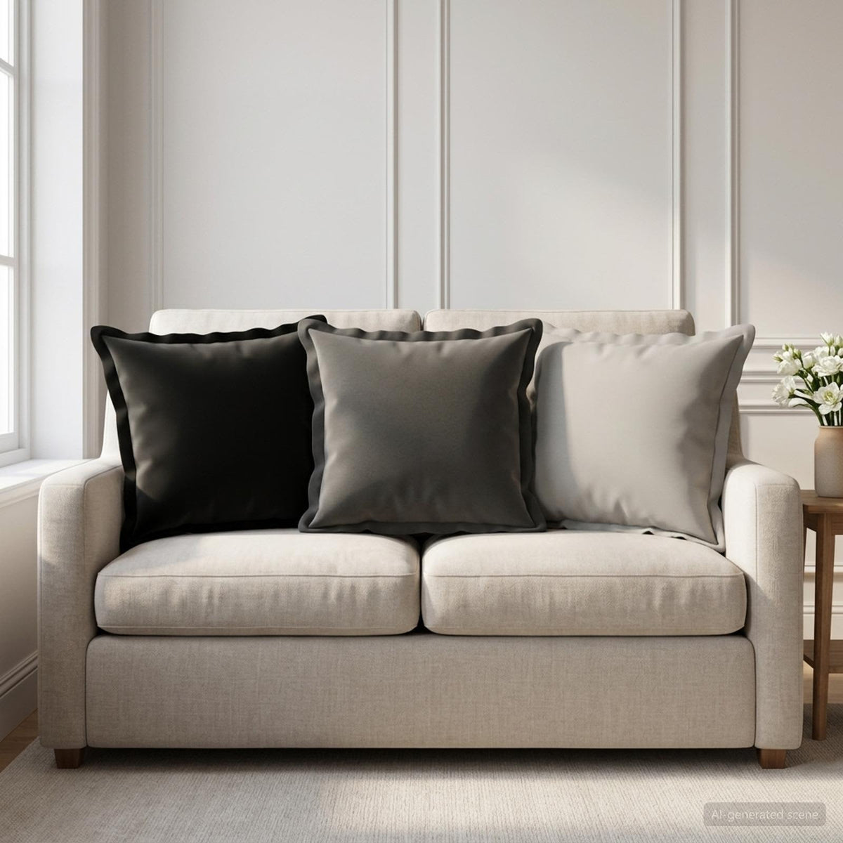 Throw Pillow HOUTEN 35 x 35 cm Polyester 6 pcs Anthracite