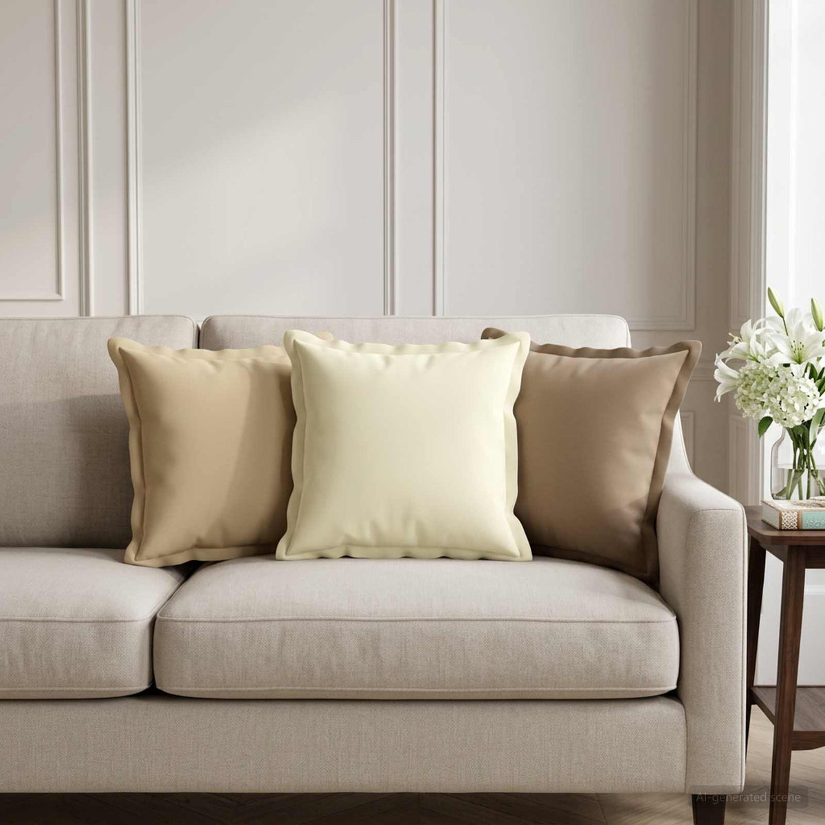 Throw Pillow HOUTEN 35 x 35 cm Polyester 6 pcs Beige