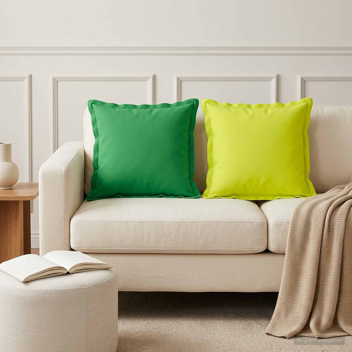 Throw Pillow HOUTEN 35 x 35 cm Polyester 6 pcs Bright green