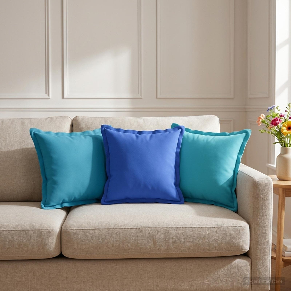 Throw Pillow HOUTEN 35 x 35 cm Polyester 6 pcs Light blue