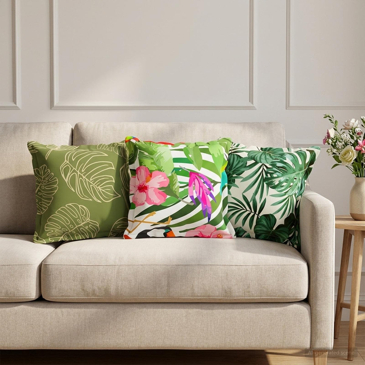 Throw Pillow HOUTEN 35 x 35 cm Polyester 6 pcs Multicolour