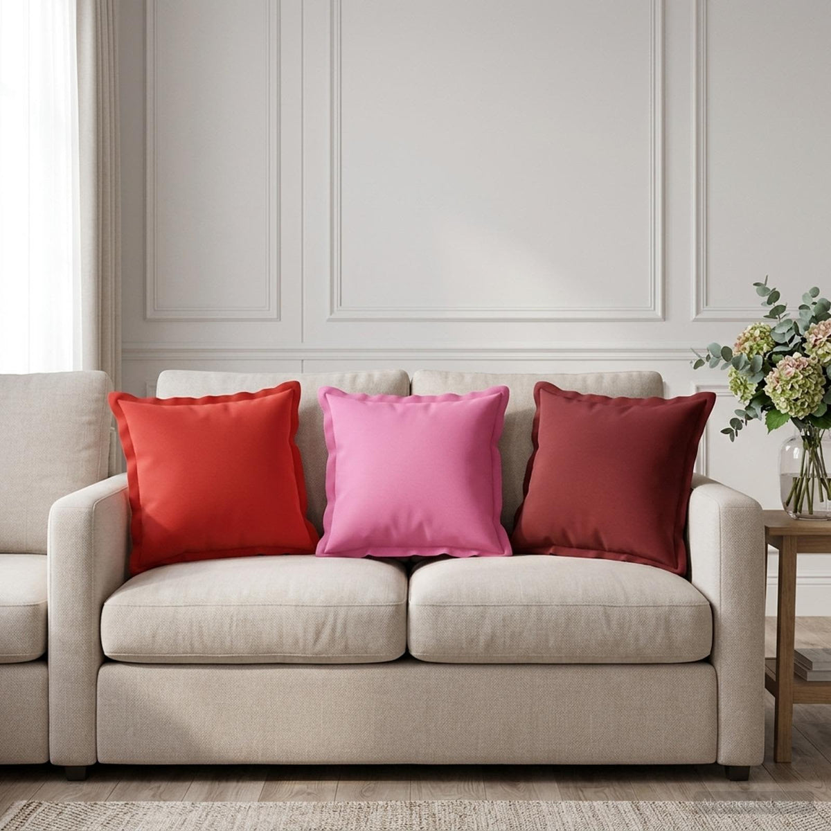 Throw Pillow HOUTEN 35 x 35 cm Polyester 6 pcs Pink