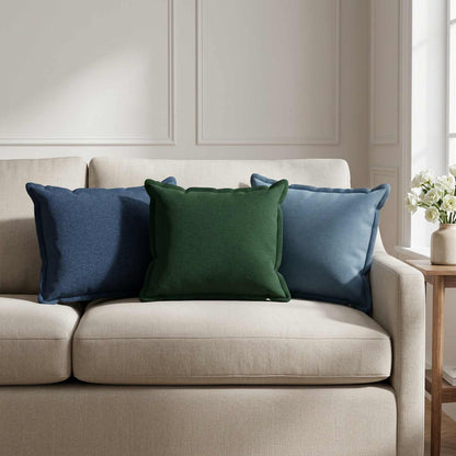 Throw Pillow HOUTEN 40 x 60 cm Faux Linen 6 pcs Blue