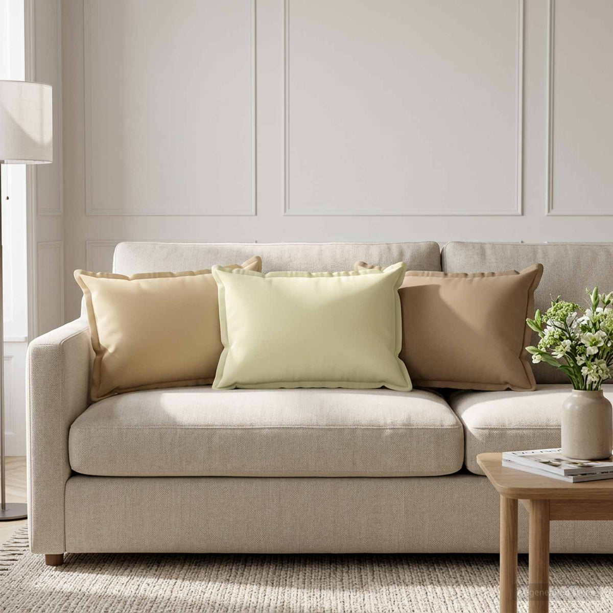 Throw Pillow HOUTEN 40 x 60 cm Polyester 6 pcs Taupe