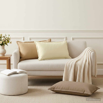 Throw Pillow HOUTEN 40 x 80 cm Polyester 6 pcs Beige