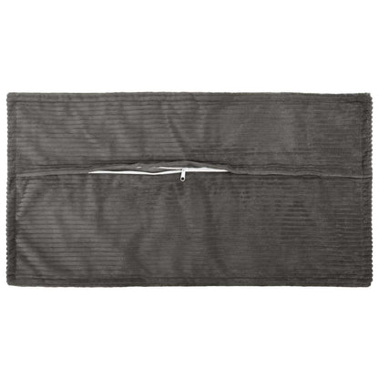 Cushion Cover HOUTEN 40 x 80 cm Corduroy 12 pcs Dark grey