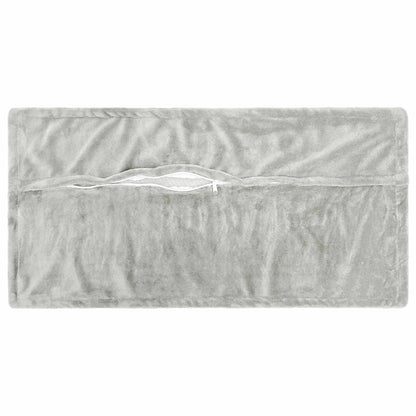 vidaXL Cushion Cover 12 pcs HOUTEN Light Grey 40 x 80 cm Flannel 4