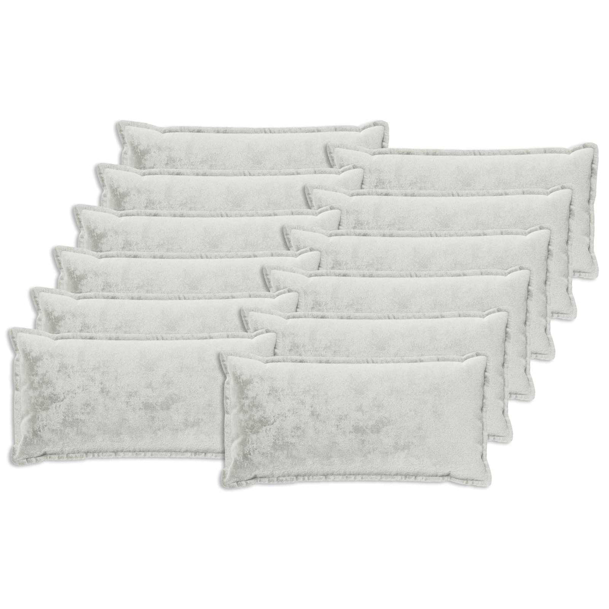 vidaXL Cushion Cover 12 pcs HOUTEN Light Grey 40 x 80 cm Flannel 2