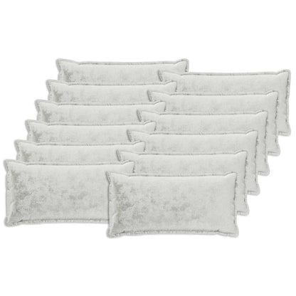 vidaXL Cushion Cover 12 pcs HOUTEN Light Grey 40 x 80 cm Flannel 2