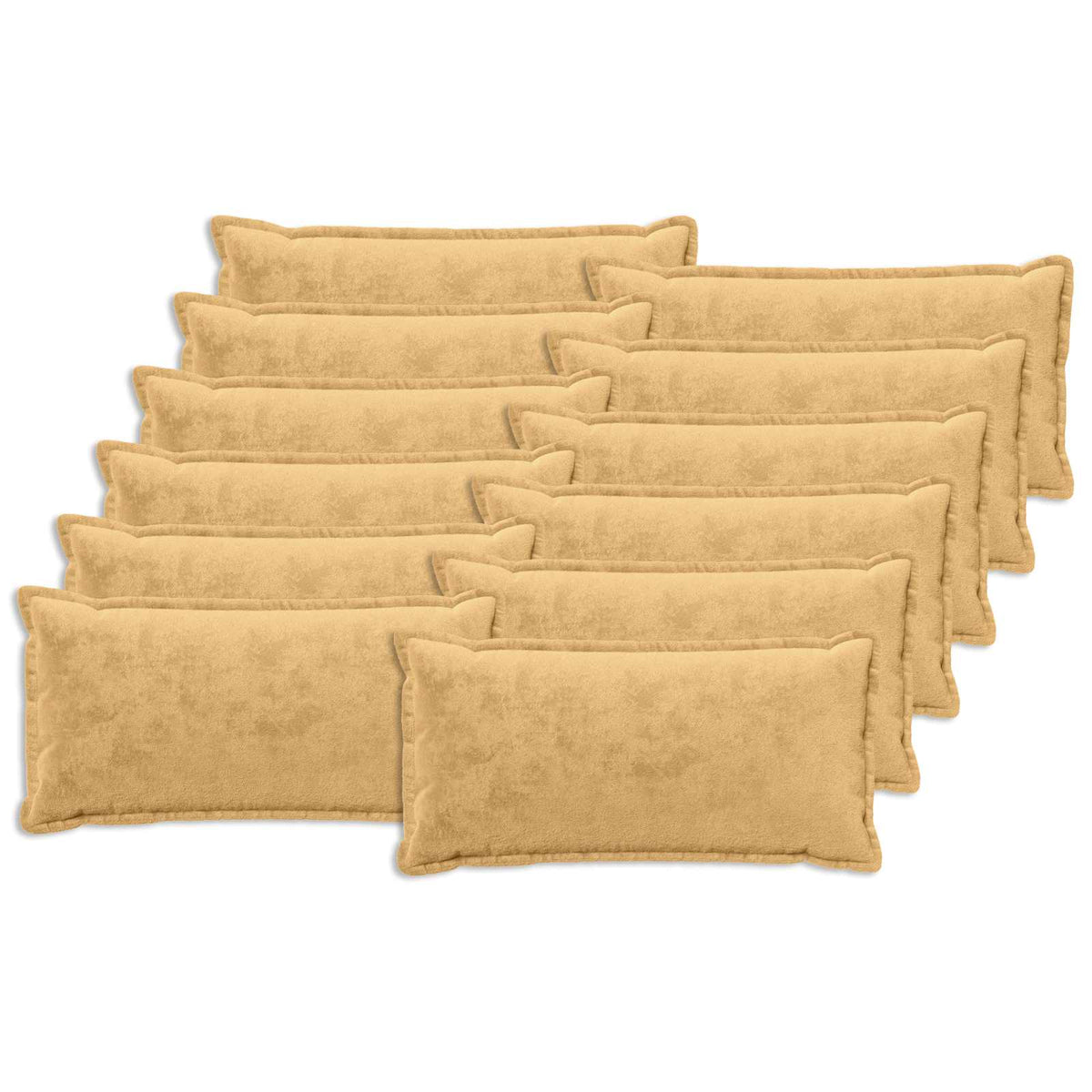 vidaXL Cushion Cover 12 pcs HOUTEN Taupe 40 x 80 cm Flannel 2