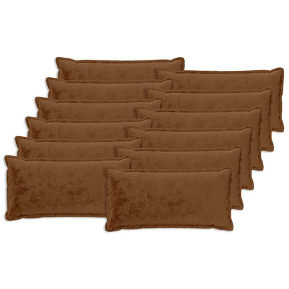 vidaXL Cushion Cover 12 pcs HOUTEN Light Brown 40 x 80 cm Flannel 2