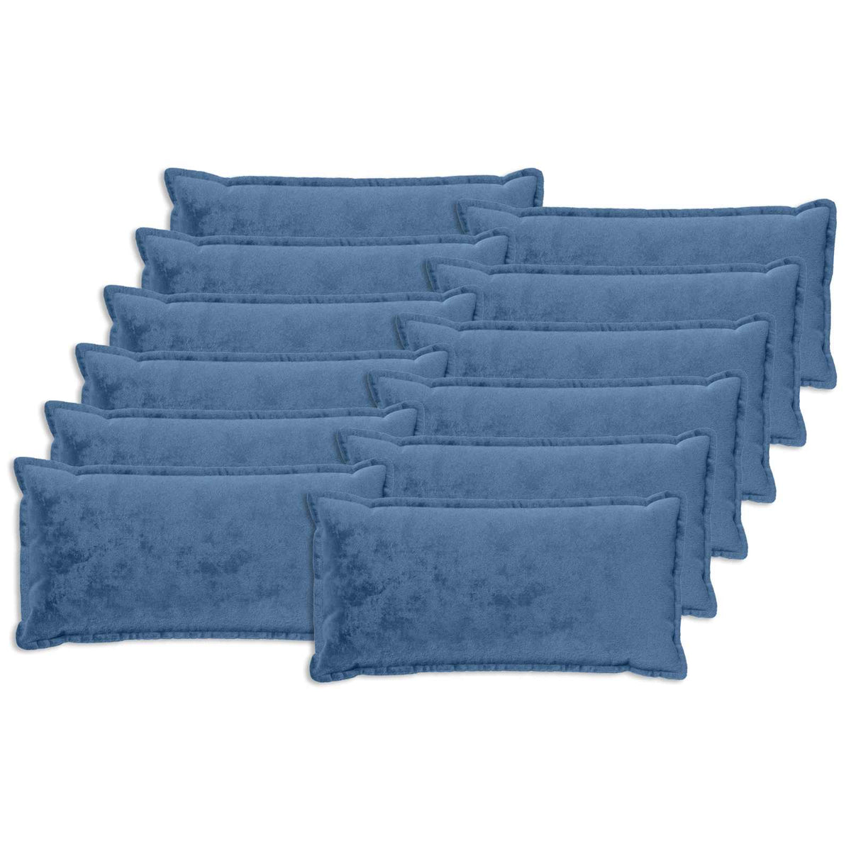 vidaXL Cushion Cover 12 pcs HOUTEN Light Blue 40 x 80 cm Flannel 2