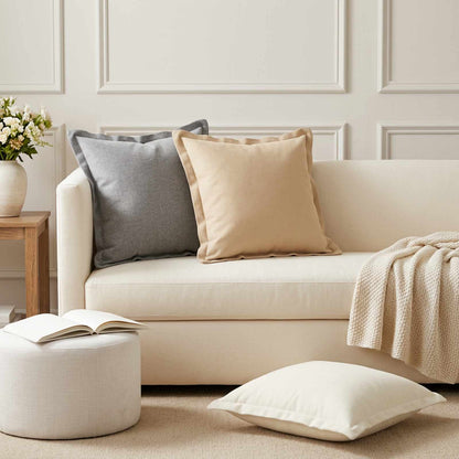 HOUTEN Faux Linen Cloud grey