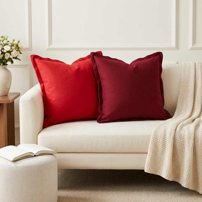 HOUTEN Faux Linen Red
