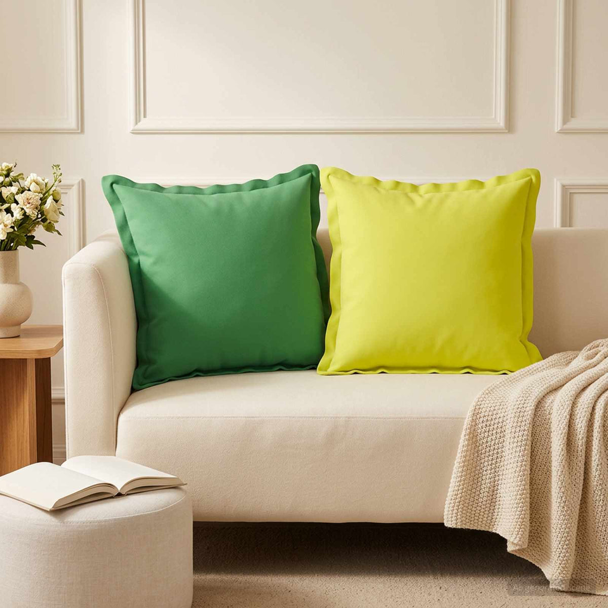 Throw Pillow HOUTEN 50 x 50 cm Polyester 6 pcs Bright green