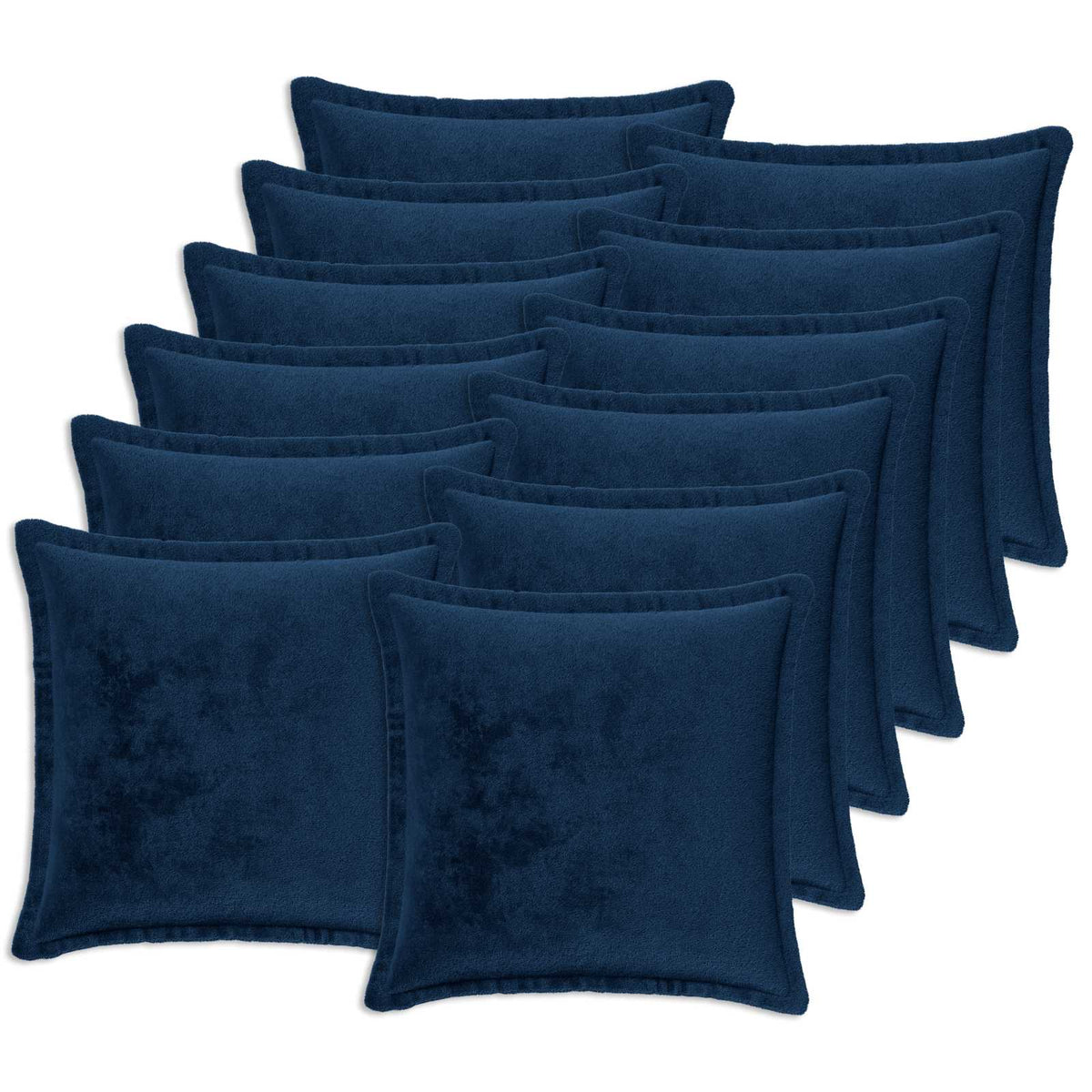 vidaXL Cushion Cover 12 pcs HOUTEN Navy Blue 45 x 45 cm Flannel 2