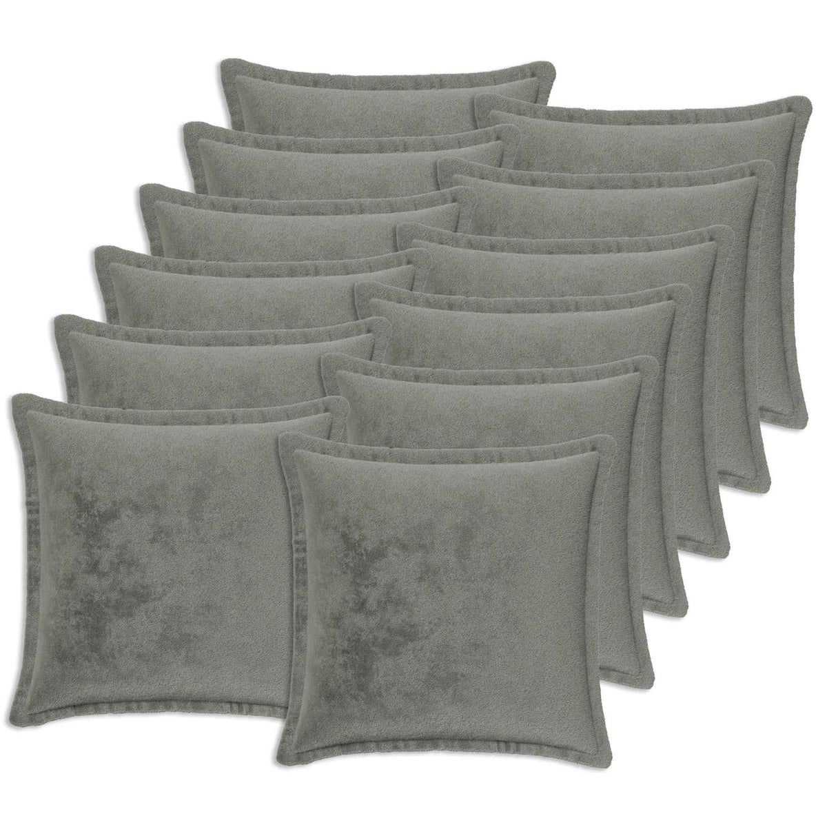 vidaXL Cushion Cover 12 pcs HOUTEN Dark Grey 45 x 45 cm Flannel 2