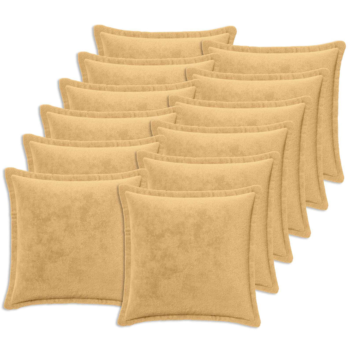 vidaXL Cushion Cover 12 pcs HOUTEN Taupe 45 x 45 cm Flannel 2