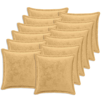 vidaXL Cushion Cover 12 pcs HOUTEN Taupe 45 x 45 cm Flannel 2