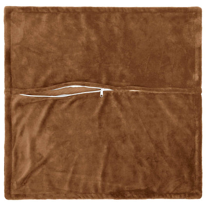 vidaXL Cushion Cover 12 pcs HOUTEN Light Brown 45 x 45 cm Flannel 4