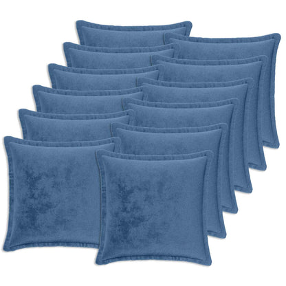 vidaXL Cushion Cover 12 pcs HOUTEN Light Blue 45 x 45 cm Flannel 2